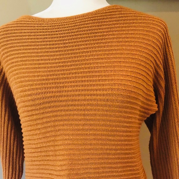 Rachel Zoe ribbed orange sweater - Picture 2 of 6